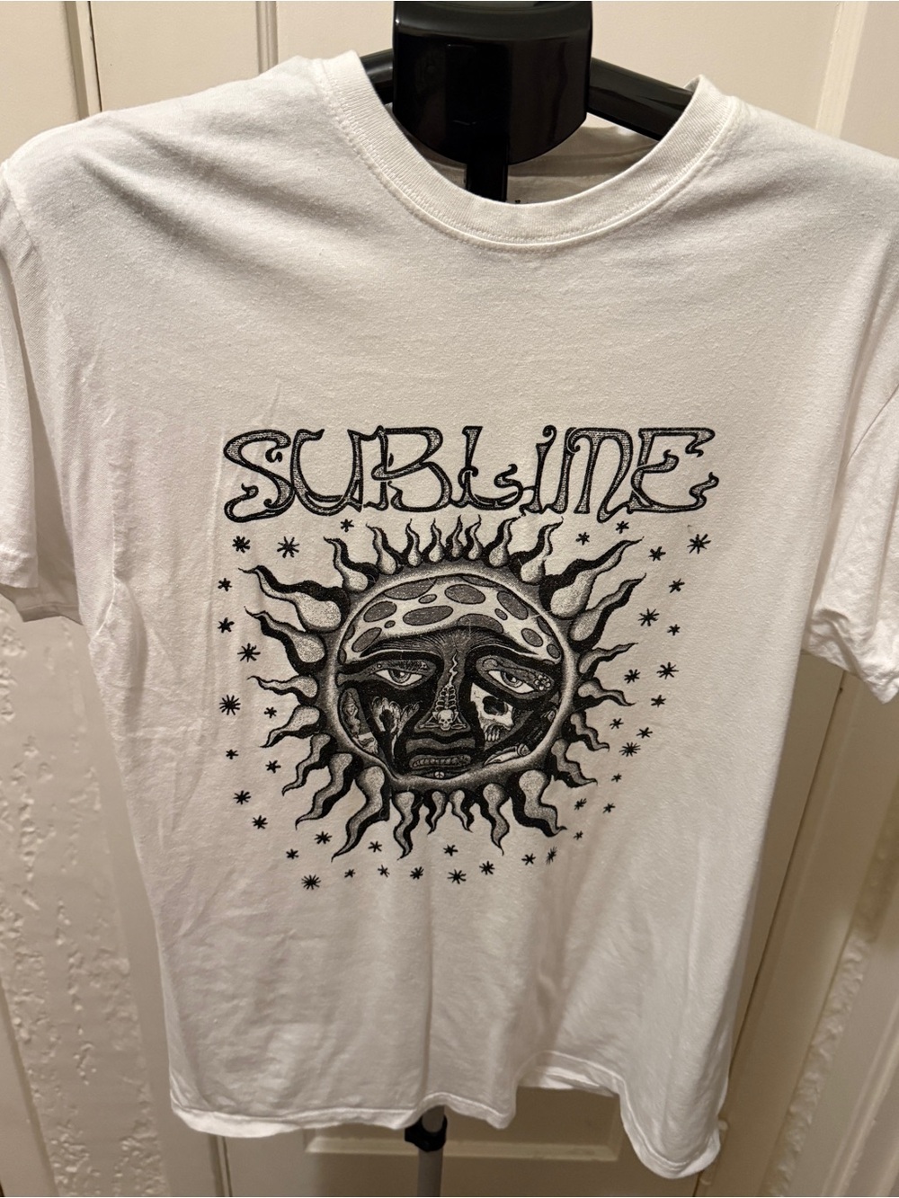 Sublime White Graphic Sun Tee - Band Logo Shirt